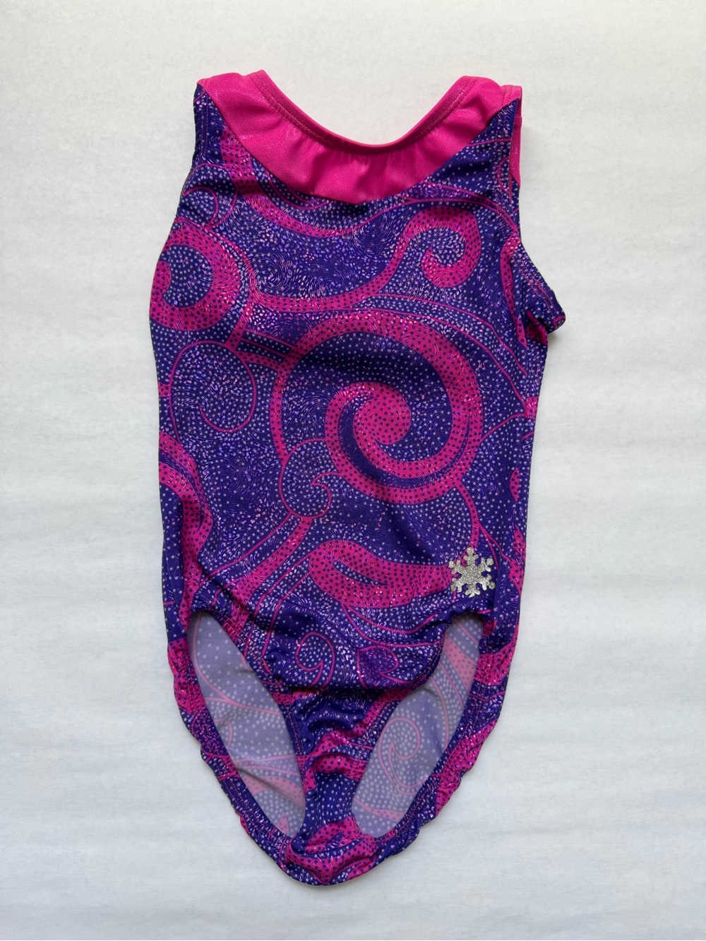 Size 6 (Child Medium) Snowflake Designs Gymnastics Leotard